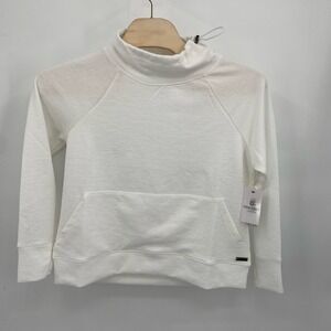 Nine West Women's‎ Size XL Sweatshirt White Textured Cowl Neck Pullover